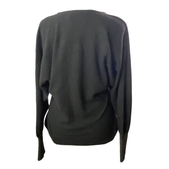 Vtg SCOTCH HOUSE Women Pullover Cashmere Sweater Long Sleeve Sz M Black 79-20 - Picture 2 of 16